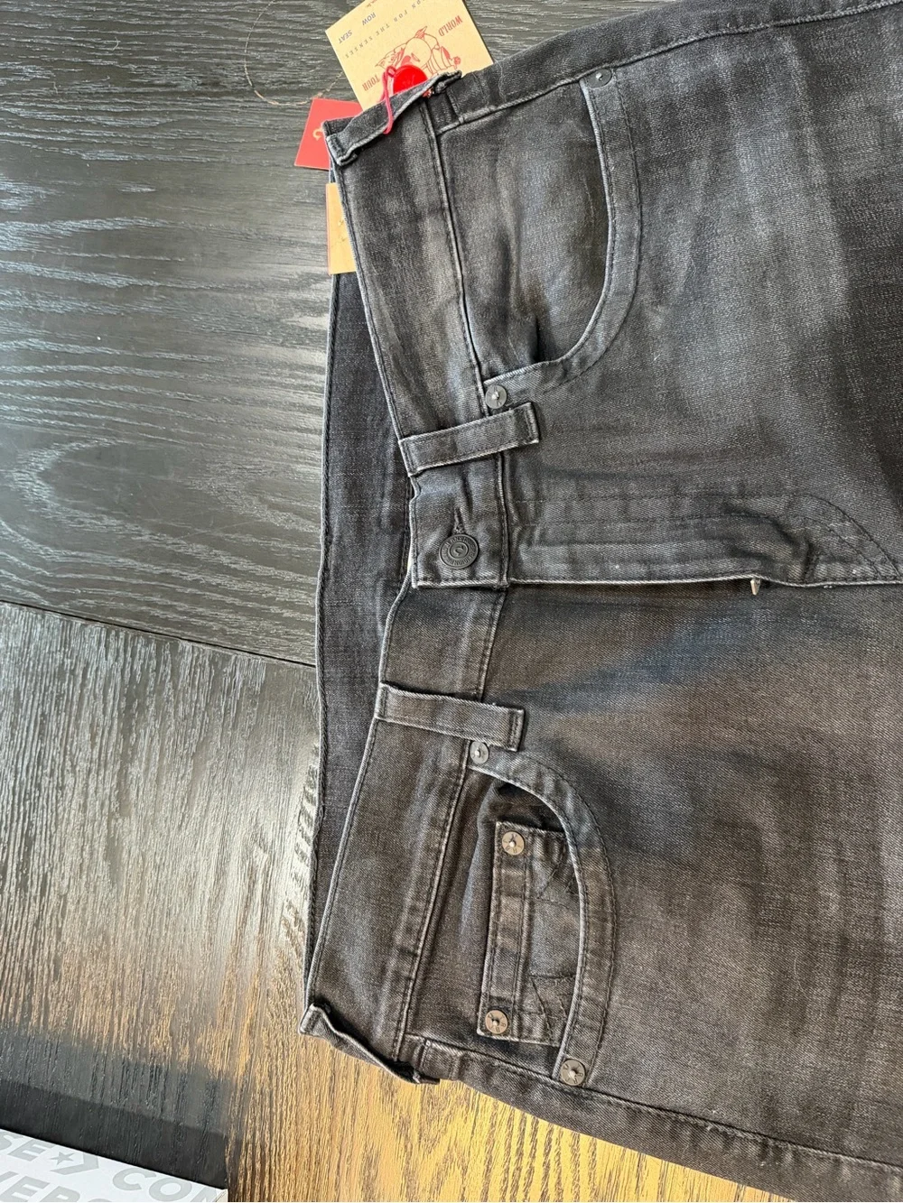 True Religion Black Straight Leg Jeans